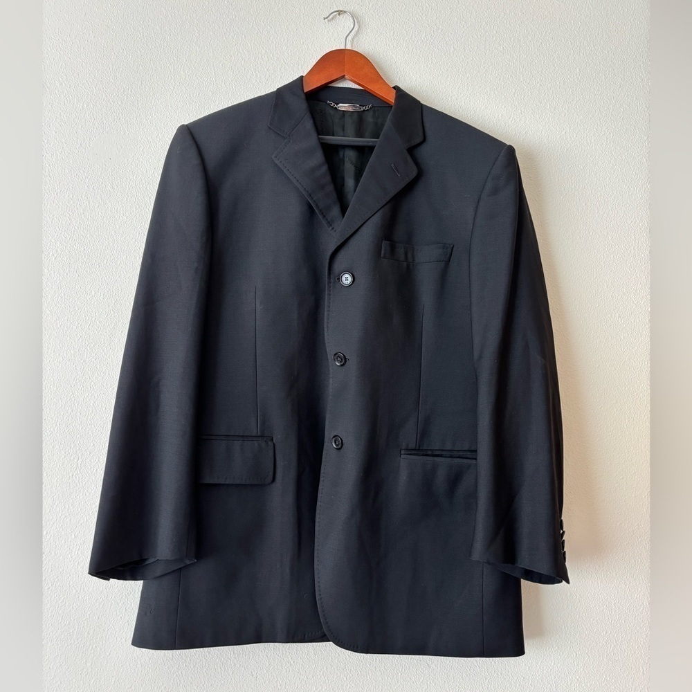 Dolce & Gabbana Men’s Black Wool Blazer Suit Jacket Size 52 IT/ 42 US